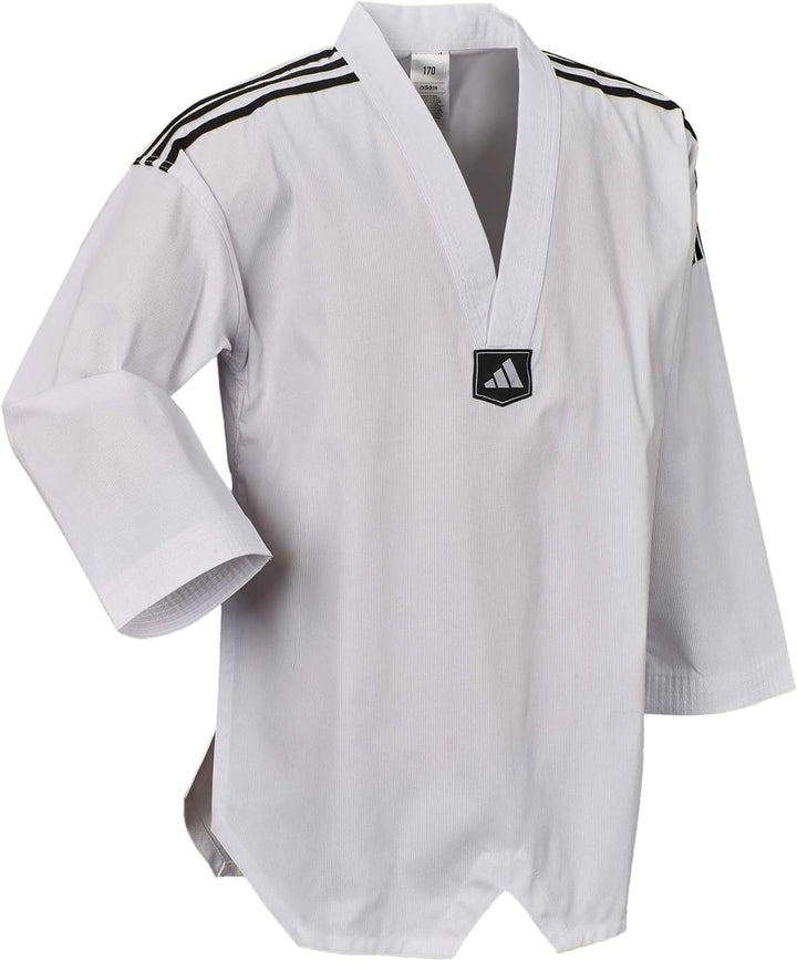 adidas Taekwondoanzug Club 3 | Dobok mit Schulterstreifen | für Kinder und Erwachsene | Leicht und a