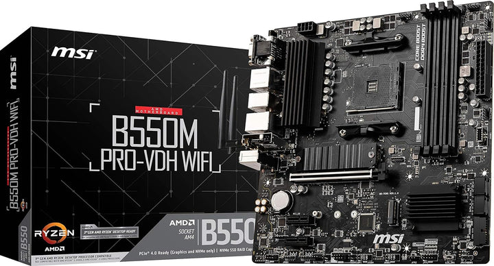 MSI B550M PRO-VDH WiFi Motherboard AMD B550 Socket AM4 Micro ATX