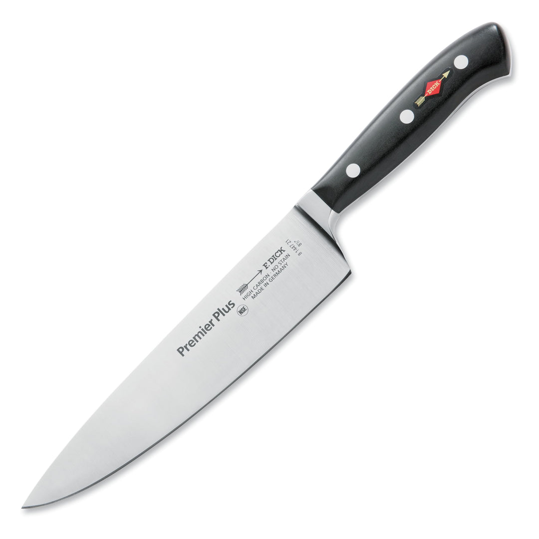 F. DICK Kochmesser, Küchenmesser, Premier Plus (Messer mit Klinge 21 cm, X50CrMoV15 Stahl, nichtrost