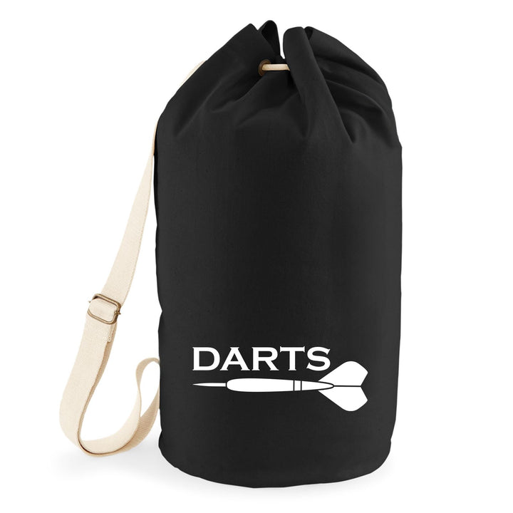 Huuraa Seesack Darts Dartpfeil 20 Liter Black Baumwolle Rucksack Geschenkidee