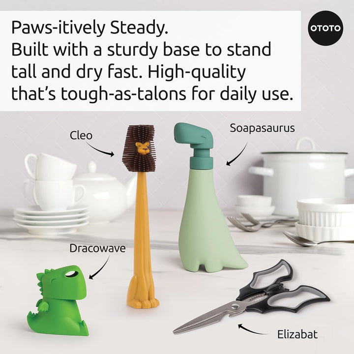 OTOTO Cleo Lion – Silikon Flaschenbürste im Löwen-Design – Süsse Reinigungsbürste für Babyflaschen &amp;