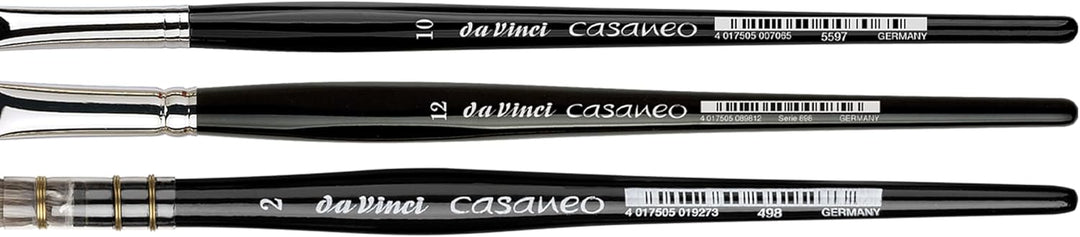 da Vinci Watercolor Series Deluxe Pinselset Casaneo, Aquarell, Schnappbox-Set Quill Size 2, Slant Si
