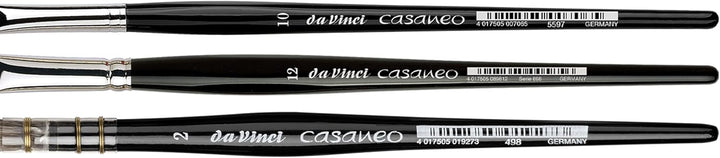 da Vinci Watercolor Series Deluxe Pinselset Casaneo, Aquarell, Schnappbox-Set Quill Size 2, Slant Si