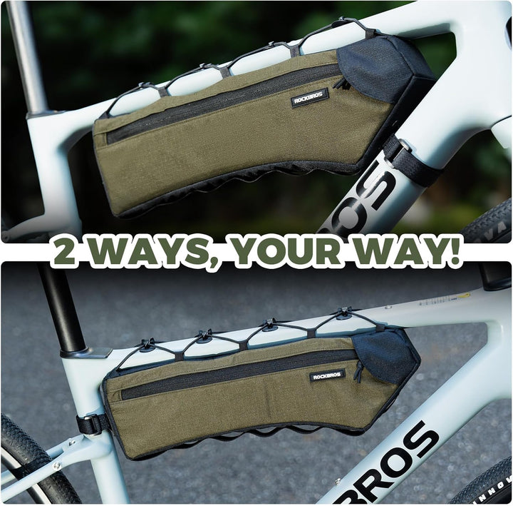 ROCKBROS Fahrrad Rahmentasche Stabil Schlank Fahrradtasche, Dreiecktasche mit Schnellmontage &amp; Seitl