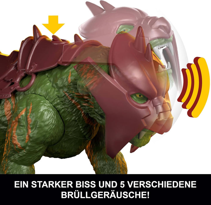 Masters of the Universe Film 2026 Battle Cat Figur mit Beissaction und fünf verschiedenen Brüllfunkt
