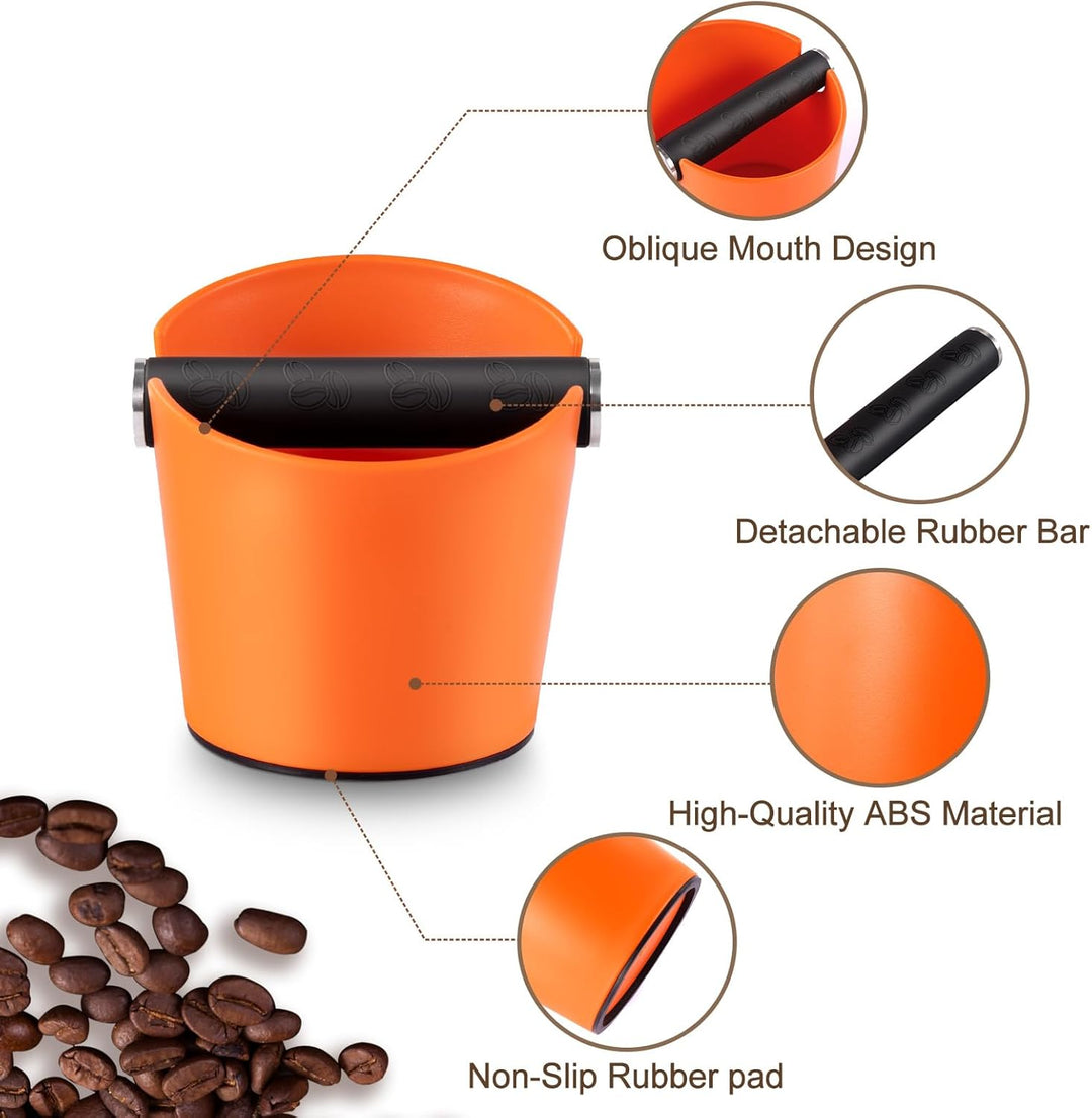 Abklopfbehälter für Siebträger Espresso Abklopfbehälter Kaffeesatz Abschlagbox Knock Box Stossdämpfe