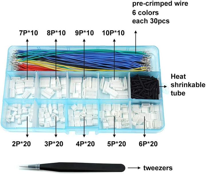 GH1.25-Stecker und vorgecrimpte Silikonkabel, kompatibel mit JST GH 1,25 mm für Pixhawk 6C 6X Pixhaw