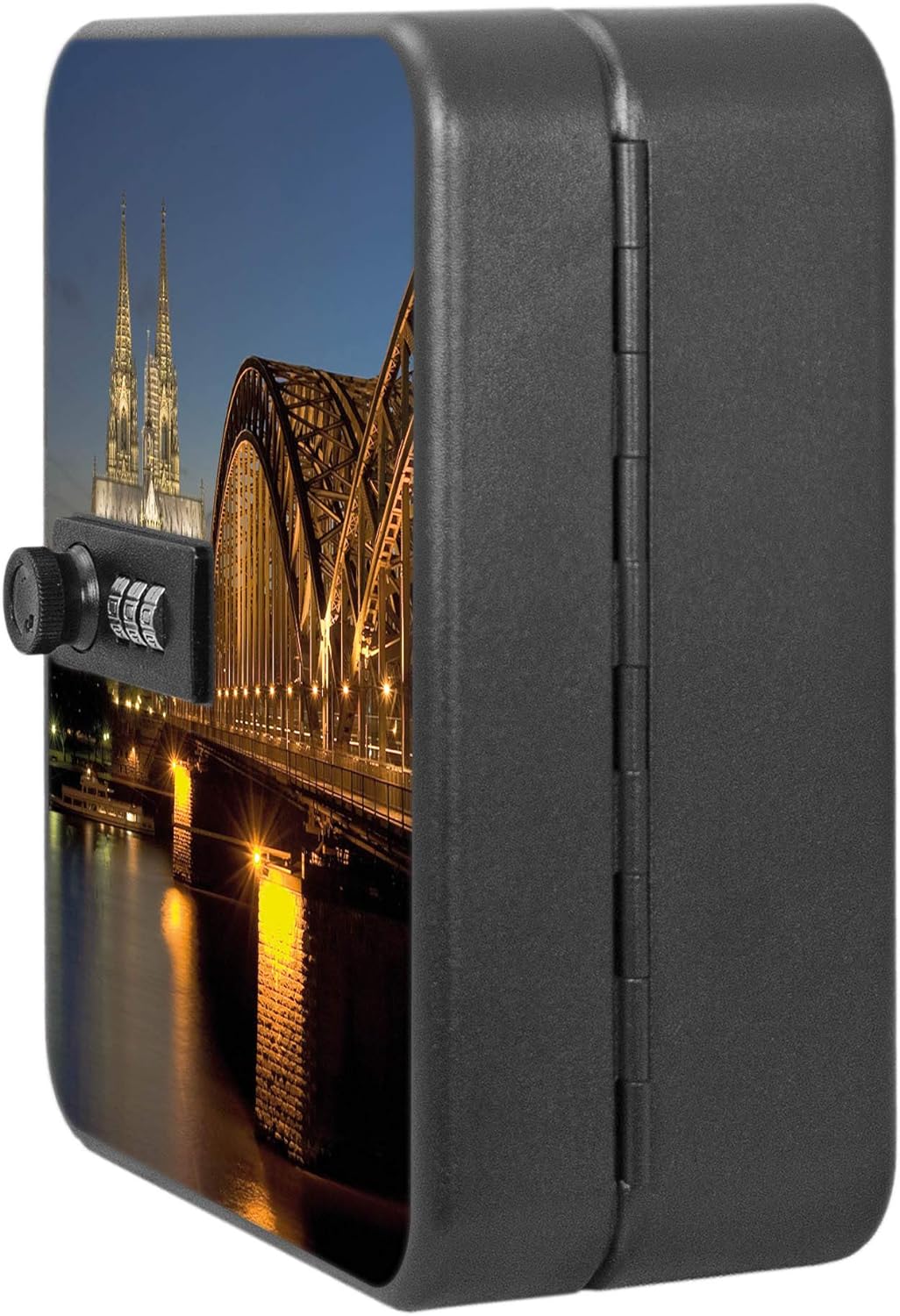 banjado® Burg-Wächter® abschliessbarer Schlüsselkasten mit Motiv Köln für 20 Schlüssel - Schlüsselka