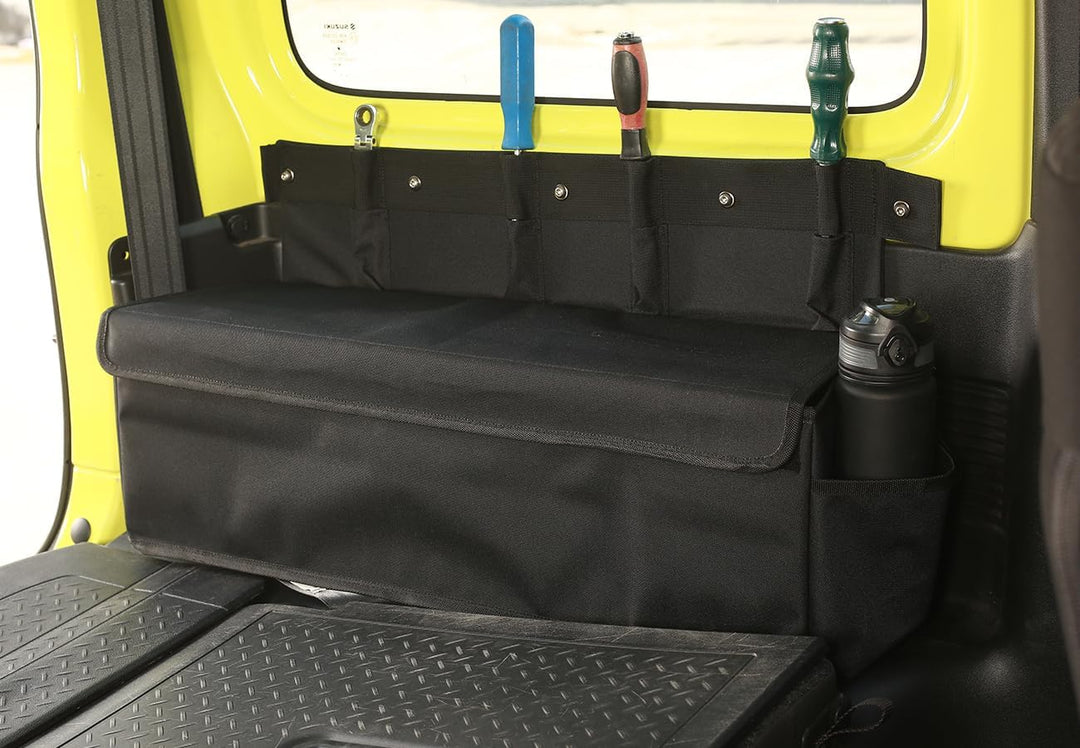 Auto Seiten Kofferraum-Organizer, Heckklappe Ablagebox für Suzuki Jimny JB64 JB74 2019-2024 (Oxford-