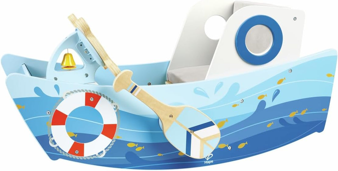Hape Schaukelboot, fördert Balance und Motorik, mit funktionalen Ruderpaddeln und gepolstertem Sitz,
