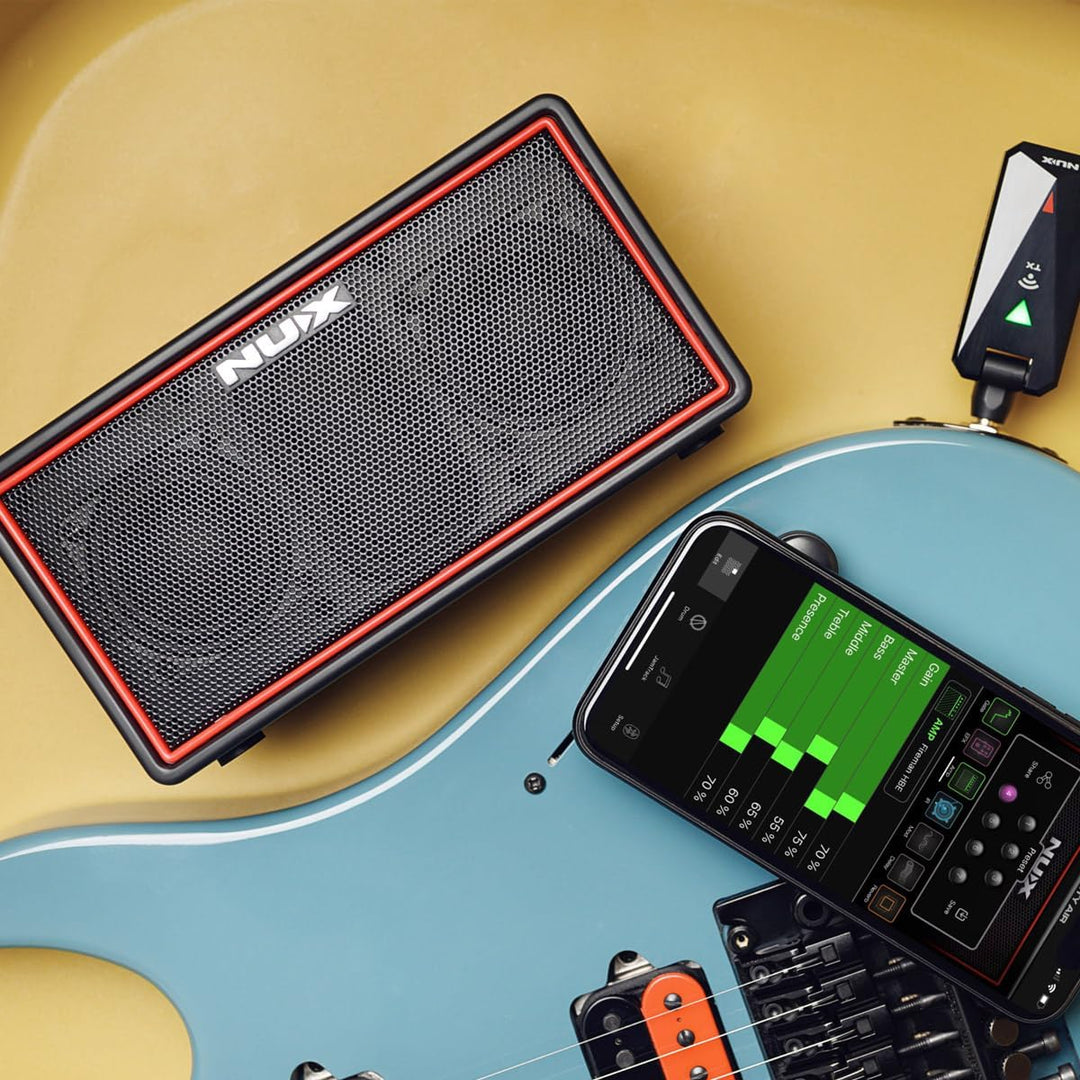 NUX Mighty Air Kabelloser Stereo-Modellierung Gitarren-/Bassverstärker mit Bluetooth, mobile App