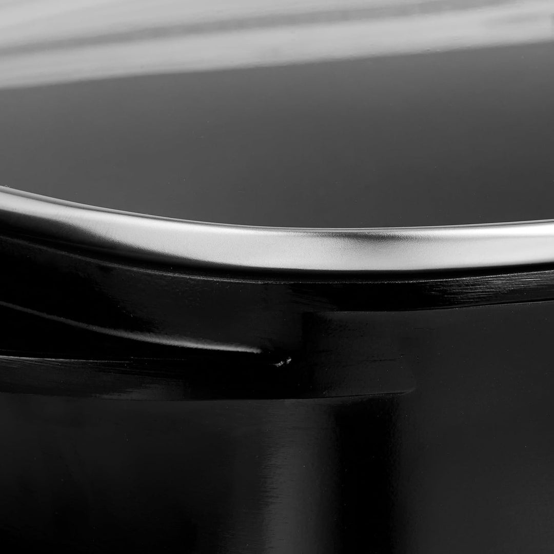 Relaxdays Bräter mit Deckel, Bratentopf 5 L, beschichteter Universalbräter mit Aromaknopf, Elektro-