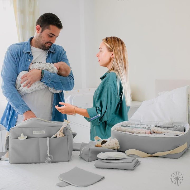 MIMUSELINA Kinderwagen Organizer mit grossem Fassungsvermögen Kinderwagentasche mit + 7 Fächern - Wi