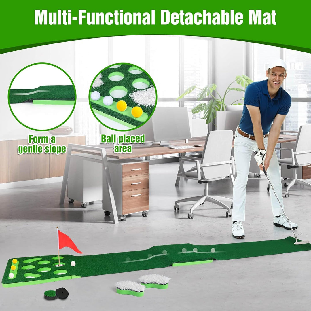Putting Mat Game, Golf Pong Game Putting Green, abnehmbare Golf Pong Putting-Spielmatte – inklusive