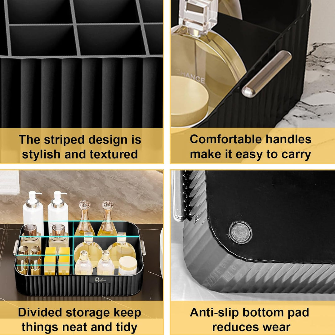 DASITON Make up Organizer mit Fächern, Grosser Make up Aufbewahrung Kosmetik Organizer für Badezimme