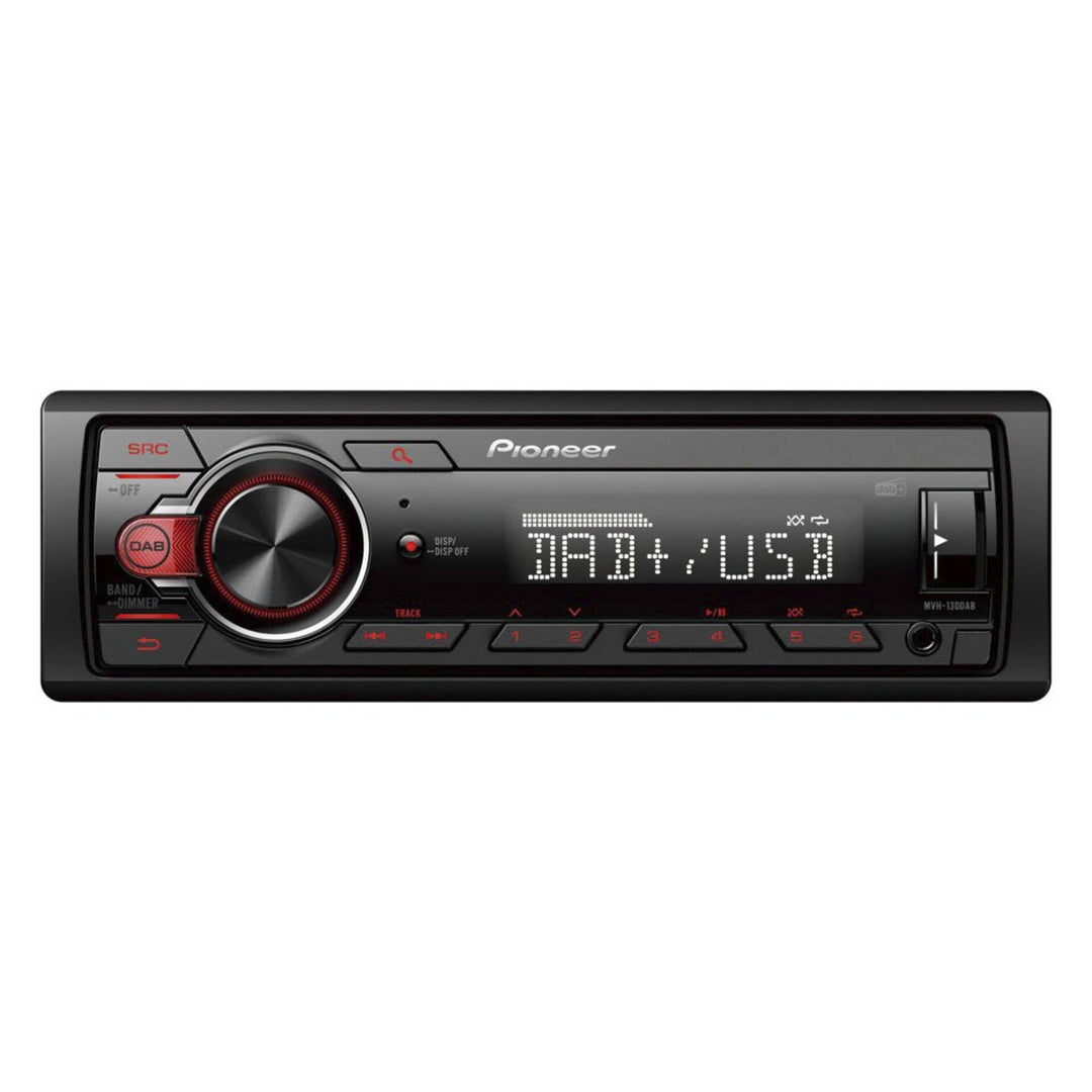 Pioneer MVH-130DABAN mit DAB Antenne, 1DIN Autoradio mit RDS und DAB+, USB, AUX-Eingang, geringe Ein