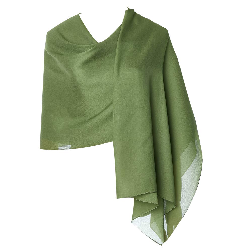 Damen-Schals, 100% Seide, lange, leichte Schals für Damen Army Green, Army Green