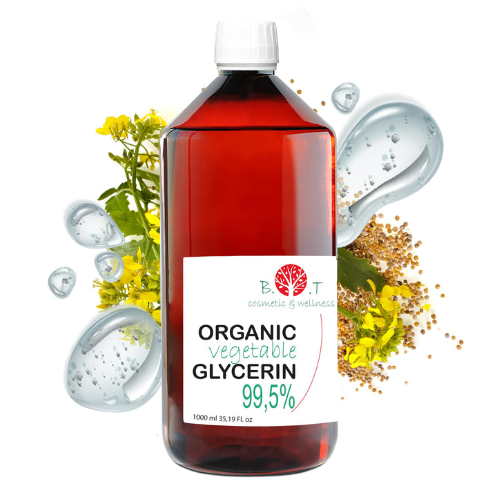 Reines flüssiges Bio-Pflanzenglyzerin. Zertifiziert biologisch. Glycerin Basis Naturkosmetik für Zuh