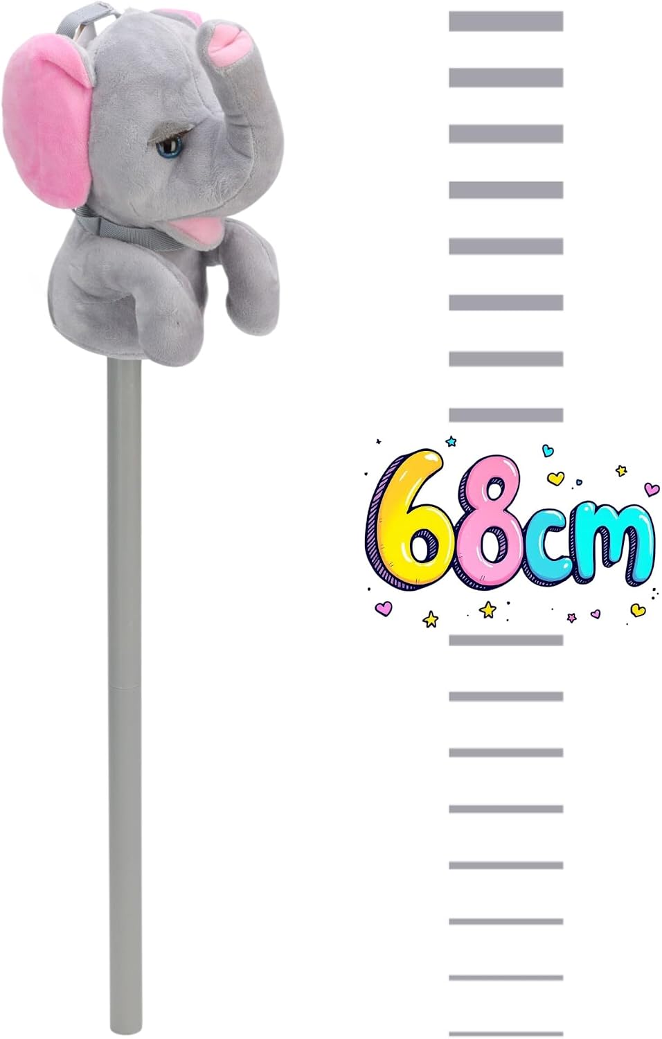 MIJOMA Hobby Horse – Steckenpferd aus weichem Plüsch – Ideal für Hobby Horsing &amp; Rollenspiele – Hoch