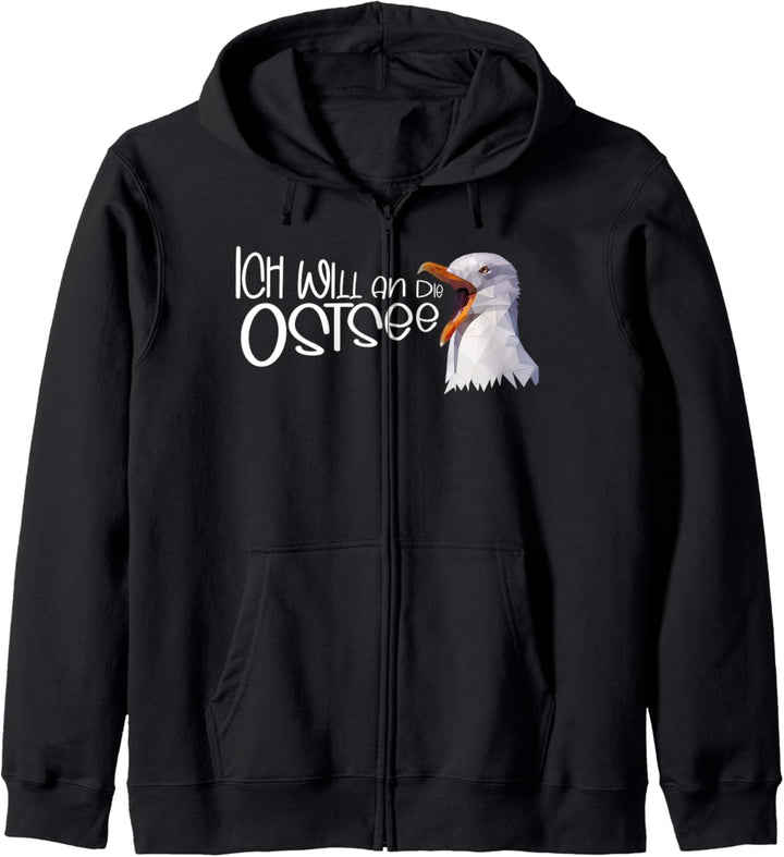 Ostsee Urlaub Küste Ostseeküste Möwe norddeutsch Möwen Kapuzenjacke