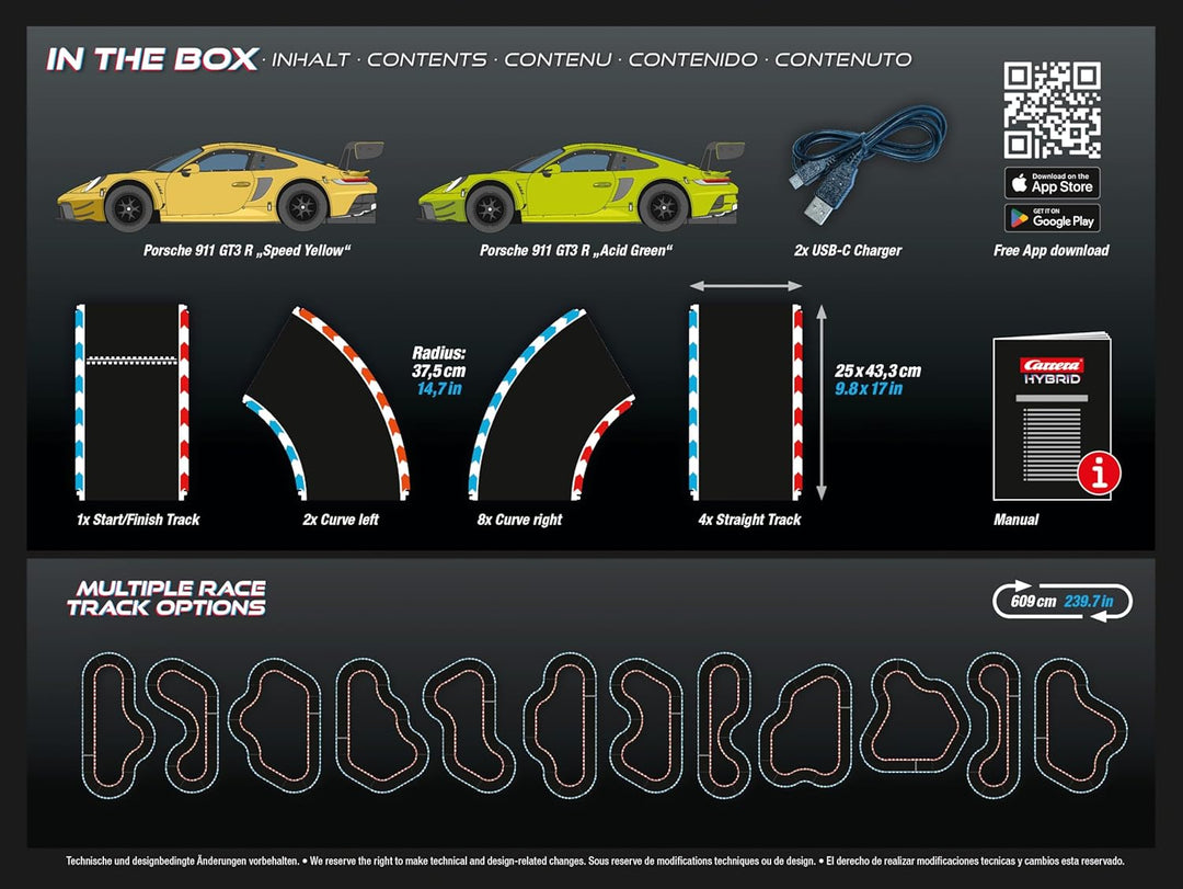 Carrera HYBRID Speedway to Hell I Rennspass der neuen Generation - Legendäre Rennboliden Porsche 911