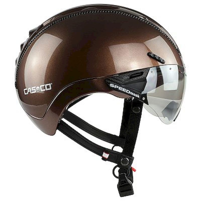 Casco Roadster Plus Fahrradhelm mit Visier, Grau, 2022 Glänzende Schokolade S (50-54 cm), Glänz