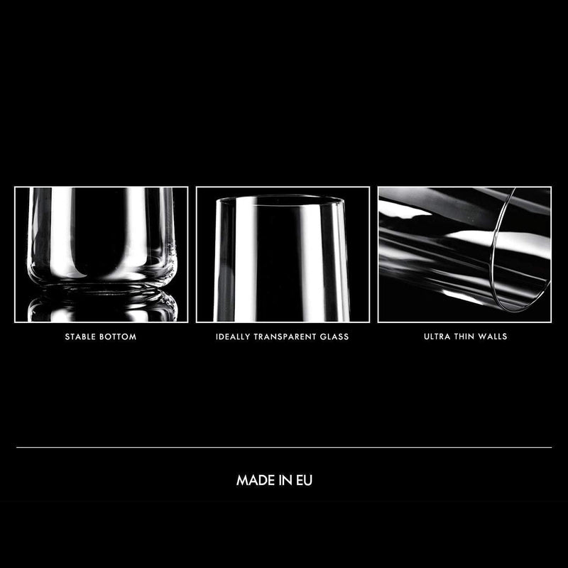 KROSNO Wassergläser Longdrinkgläser Trinkgläser | Set von 12 | 540 ML | Avant-Garde Kollektion | Per