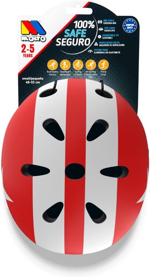 MOLTO | Kinderhelm für Kinder | Fahrradhelm für Kinder | Motorradhelm für Kinder | Lernspielzeug für