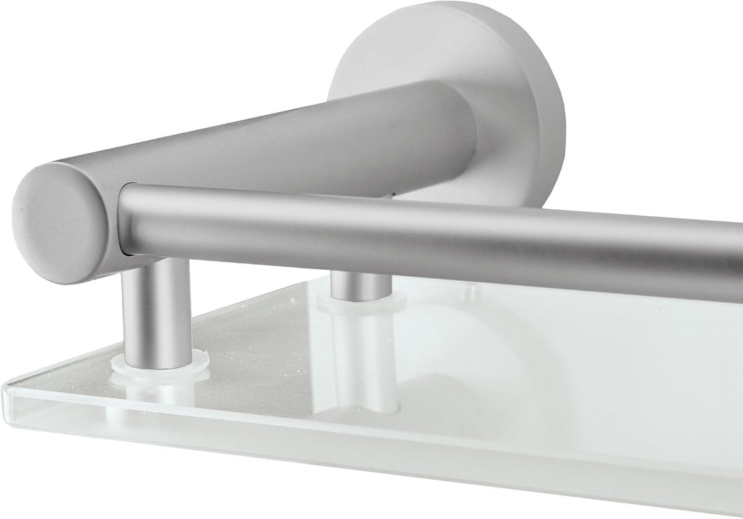 Kleine Wolke Ablage Apollo, Wandaccessoire, Farbe Milky, Material: Aluminium, Glas