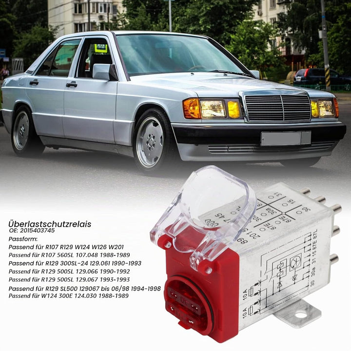 w124,Überspannungsschutzrelais, Überlastschutzrelais Stabile Leistung Verschleissfest 2015403745 für