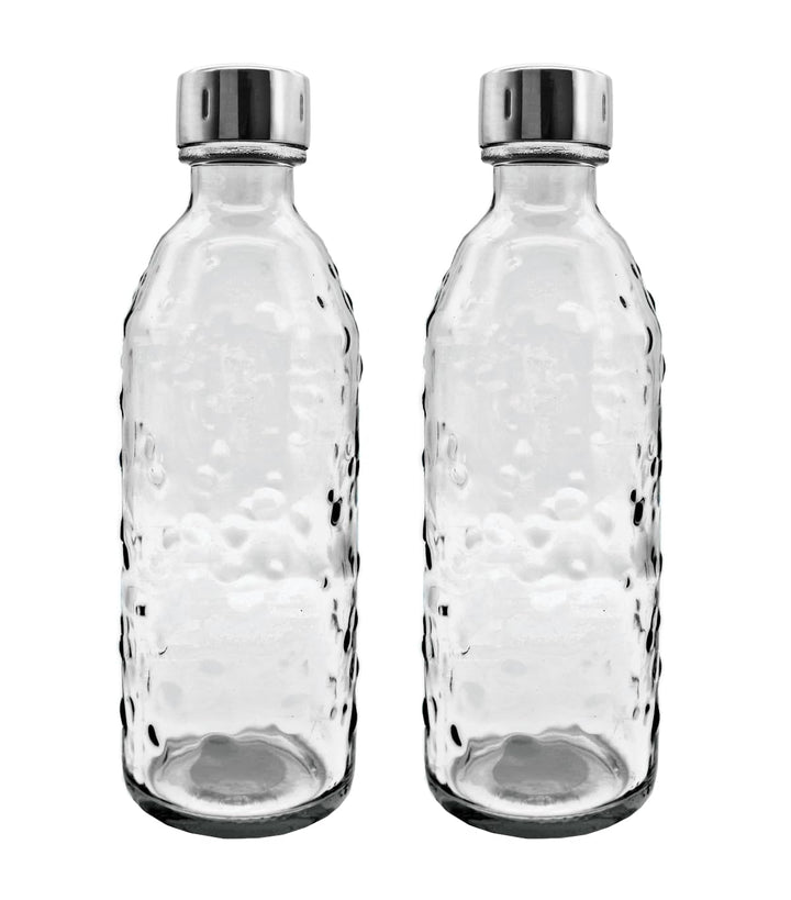 Glasflasche (Doppelpack) für Wassersprudler (SodaStream*,Aarke*,uvm.) 0,7 l mit TWIN SECURE