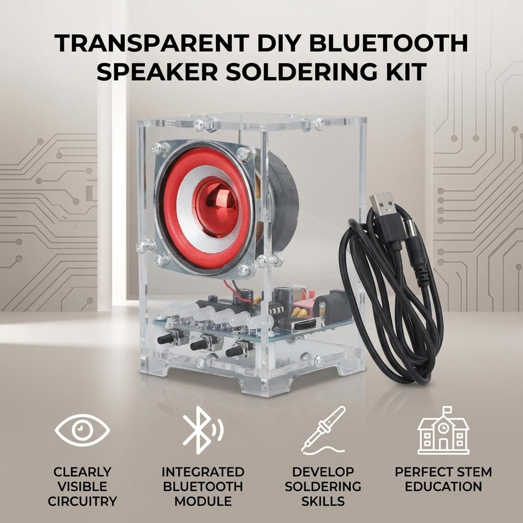 Garosa DIY Bluetooth-Lautsprecher-Kit für Lötprojekte, Mini-Elektronik-Verstärker, Heim-Stereo-Quali