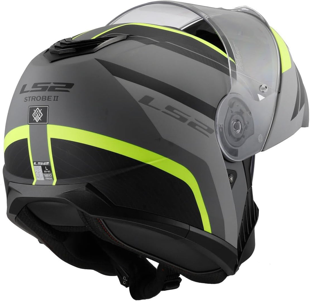 LS2, Klapphelme motorrad STROBE II MONZA mat black H-V yellow, XL XL mat black H-V yellow, XL mat bl