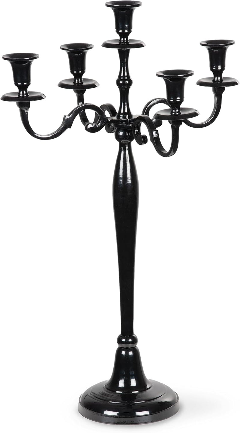 Gräfenstayn® Kerzenleuchter ALU 1, 3 oder 5-armig - 40/60/80cm - Silber, Schwarz, Weiss, Gold (Schwa