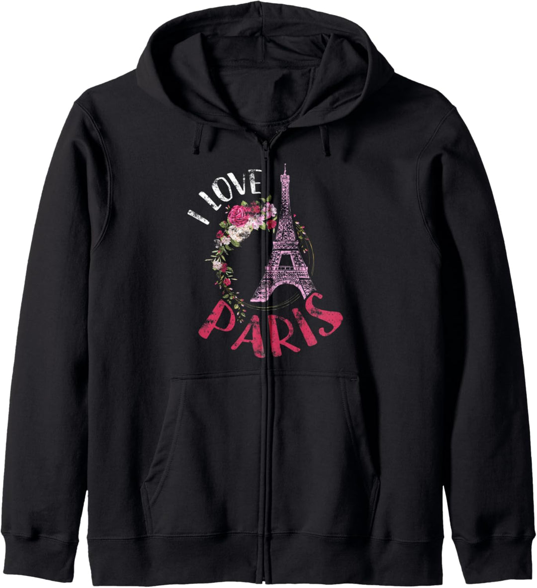 Ich Liebe Paris Eiffelturm Paris Frankreich Urlaubs Kapuzenjacke