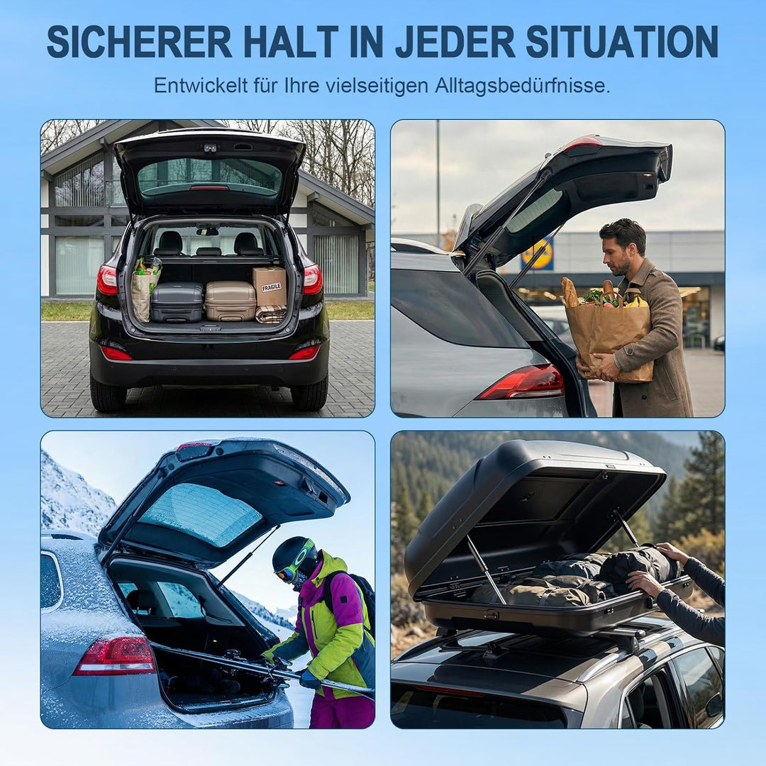 2Pcs Heckklappe Dämpfer Gasdruckfeder kompatibel für VW Polo 6R 6C 1.2L | Schrägheck 2011-2014, für