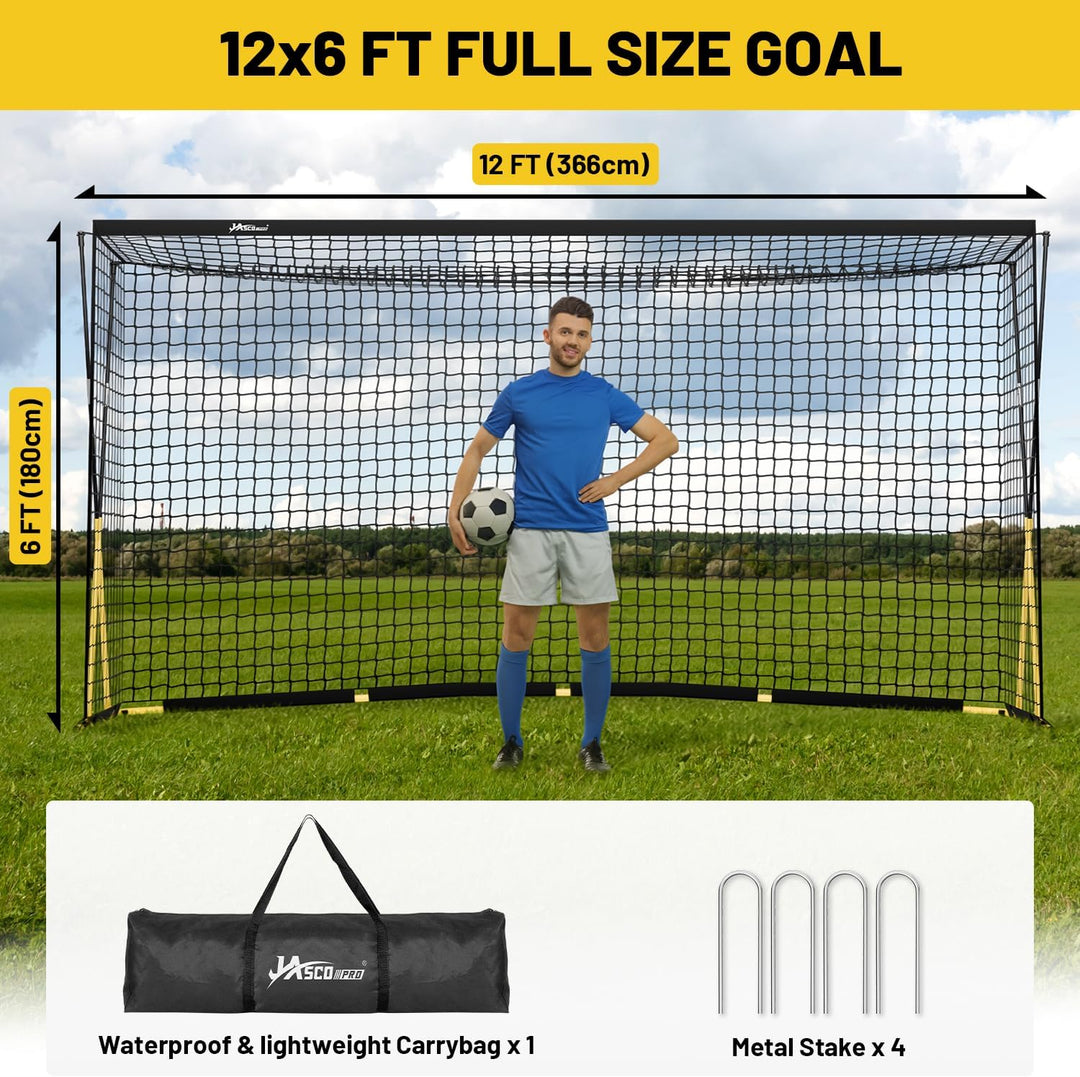 JASCOPRO 366*180cm Fussballtor, grosses Fussballtor für Kinder und Erwachsene