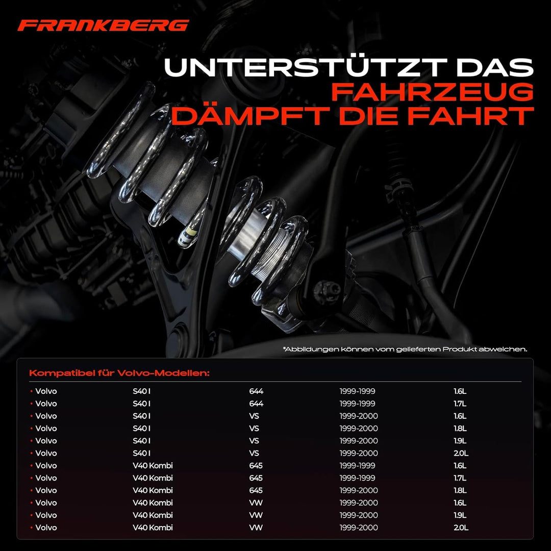 Frankberg 2x Federn Fahrwerksfeder Vorderachse Kompatibel mit S40 I 644 1999 S40 I VS 1999-2000 V40