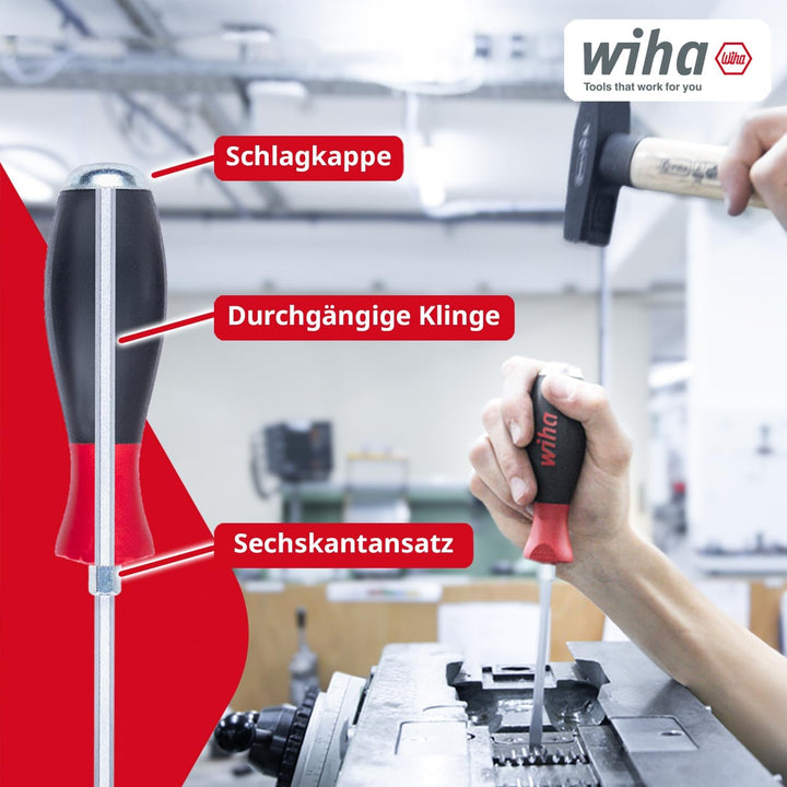 Wiha Schraubendreher Set 13-teilig I VDE geprüftes Werkzeug für Elektriker I mit Schlitz-, Kreuz- &