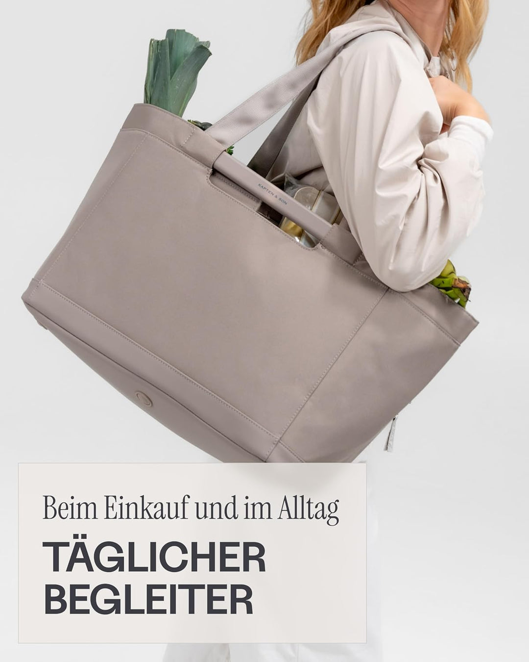 Kapten & Son Vaasa Einkaufskorb faltbar Muted Rose 25 L | Korb Rosa stabil | Inklusive Einkaufswagen
