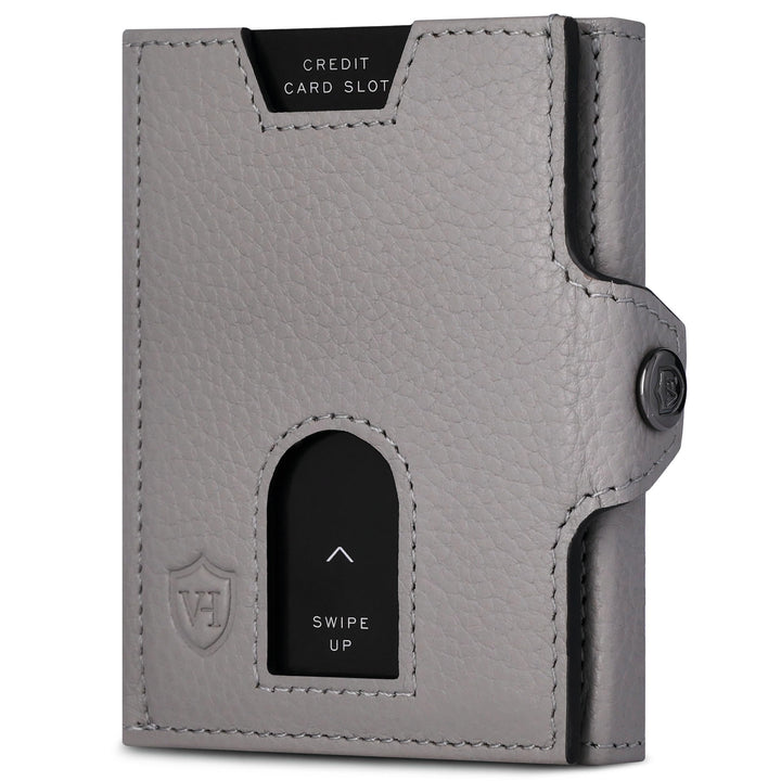 VON HEESEN Slim Wallet mit XL Münzfach &amp; RFID Schutz - Leder Geldbörse Herren klein - Mini Geldbeute