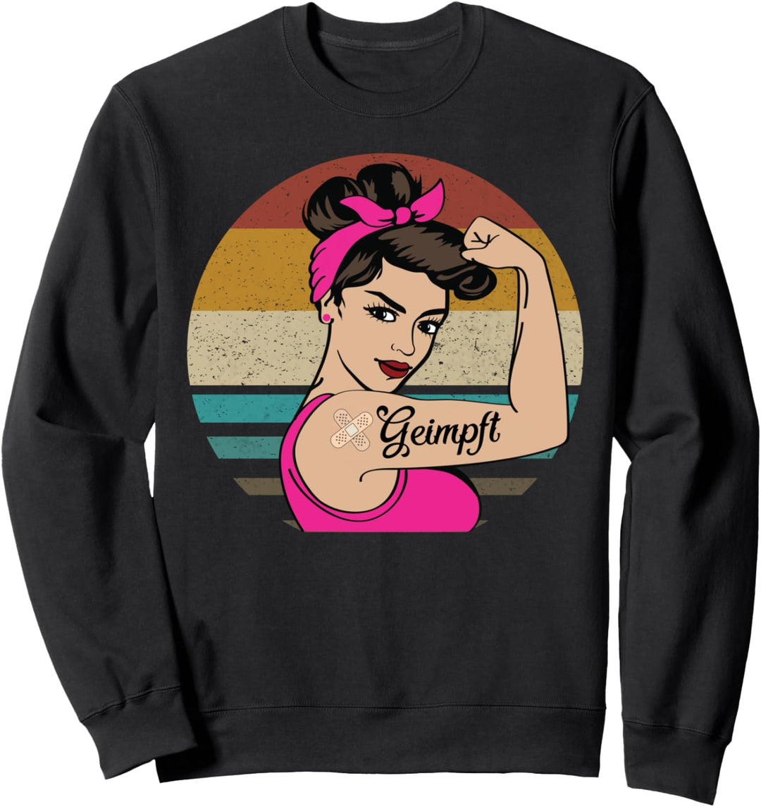 Ich habe mich geimpft Shirt für Mann , Frau und Kinder Sweatshirt