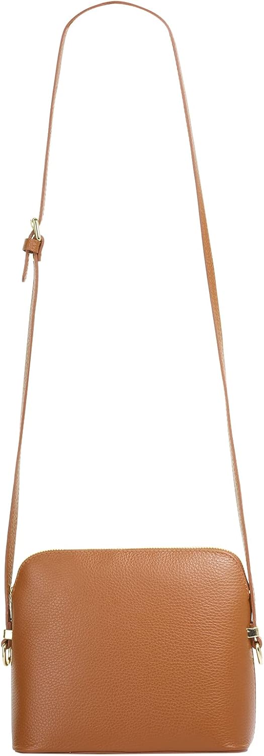 Cluty Umhängetasche Echt Leder Damen | Made in Italy, Smartphonefach, Handtasche aus Leder, Crossbod
