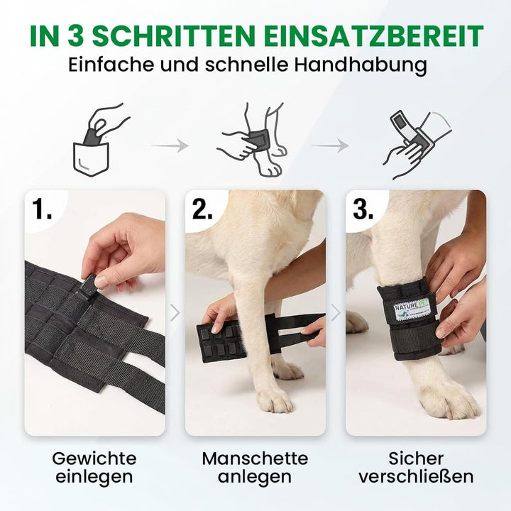 Nature Pet Therapiemanschette/Trainingsbandage mit Gewichten für Hunde (XL), XL