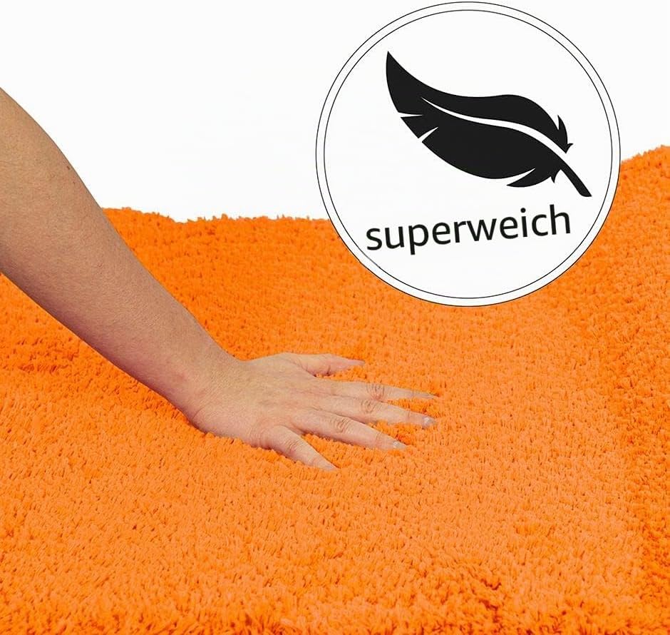PANA Flauschiger Duschvorleger mit Eckausschnitt • Badematte in versch. Farben und Grössen • Badtepp