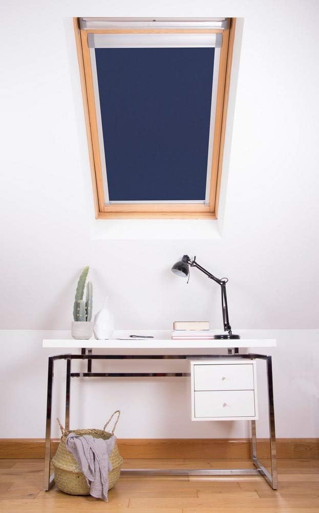 Bloc Skylight Rollo 1 (55/78) für Fakro Dachfenster Blockout, Marineblau 1(55/78) Fakro Marineblau,