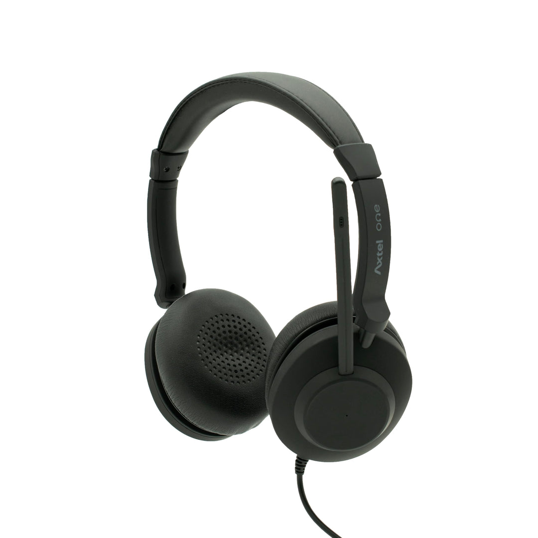 One UC Stereo Wired Headset - USB-A & USB-C - ENC Noise Cancelling Mic - Inline Controls - 40mm Spea