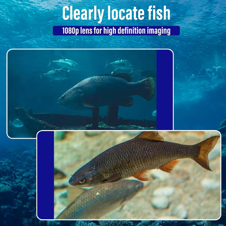 Unterwasser-Angelkamera, 1080P High Definition 4,3 Zoll Sichtbarer Grossbild-Video-Fischfinder mit 2