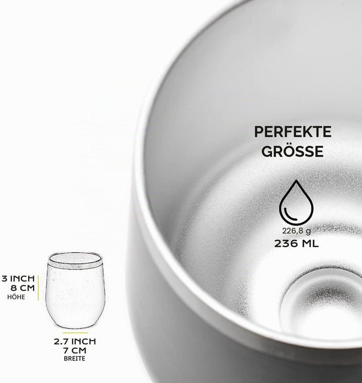 balibetov - Neu - Modernes Yerba Mate Gourd Set (Mate Tasse) - Doppelwandiger 18/8 Edelstahl Enthält