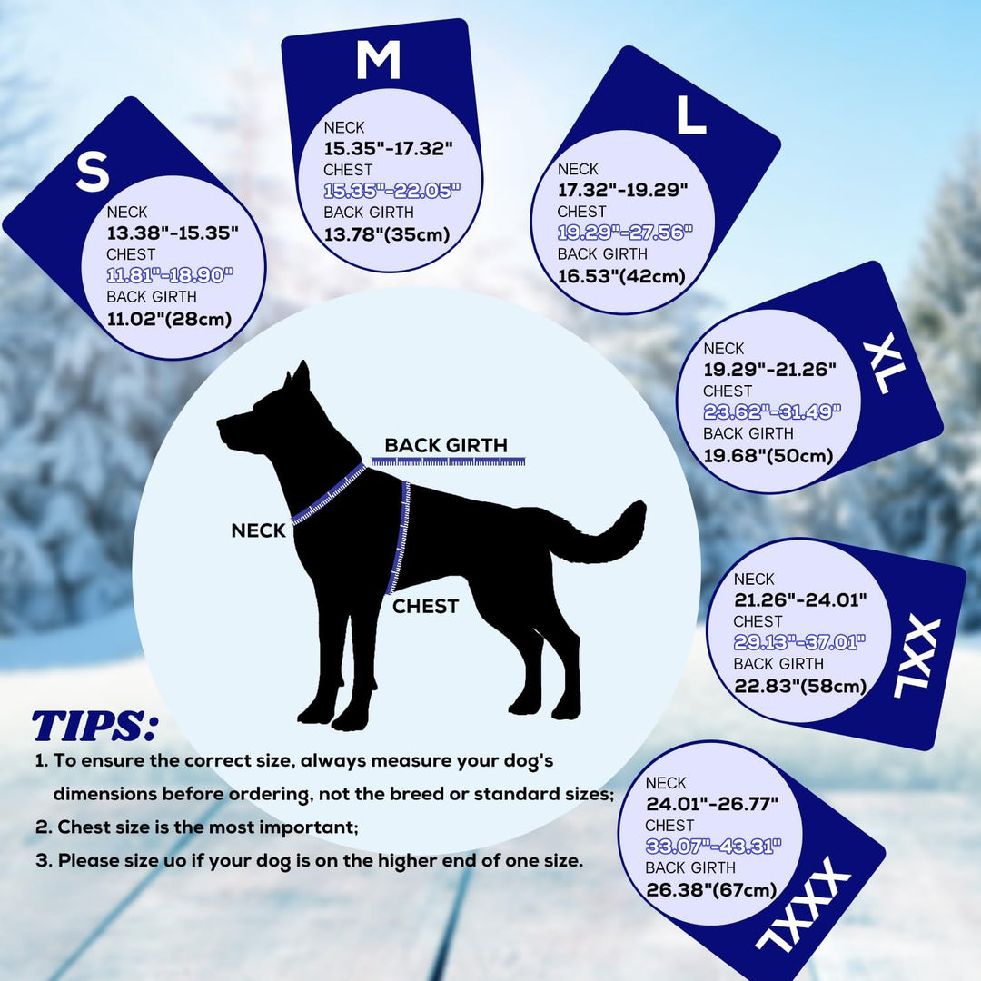 EMUST Hundemantel, Winter, wasserdichte Hunde-Schneejacke für den Winter, verstellbar, für kleine/mi